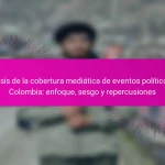 Análisis de la cobertura mediática de eventos políticos en Colombia: enfoque, sesgo y repercusiones
