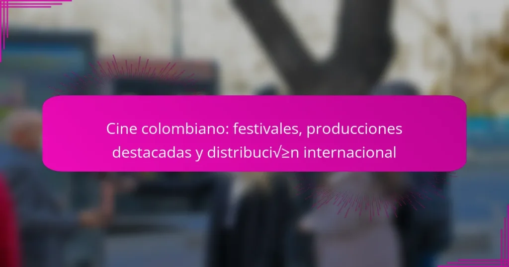 Cine colombiano: festivales, producciones destacadas y distribución internacional