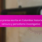 La prensa escrita en Colombia: historia, censura y periodismo investigativo