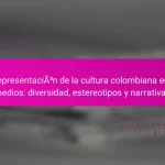 La representación de la cultura colombiana en los medios: diversidad, estereotipos y narrativas
