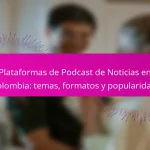 Plataformas de Podcast de Noticias en Colombia: temas, formatos y popularidad.
