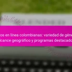 Radios en línea colombianas: variedad de géneros, alcance geográfico y programas destacados